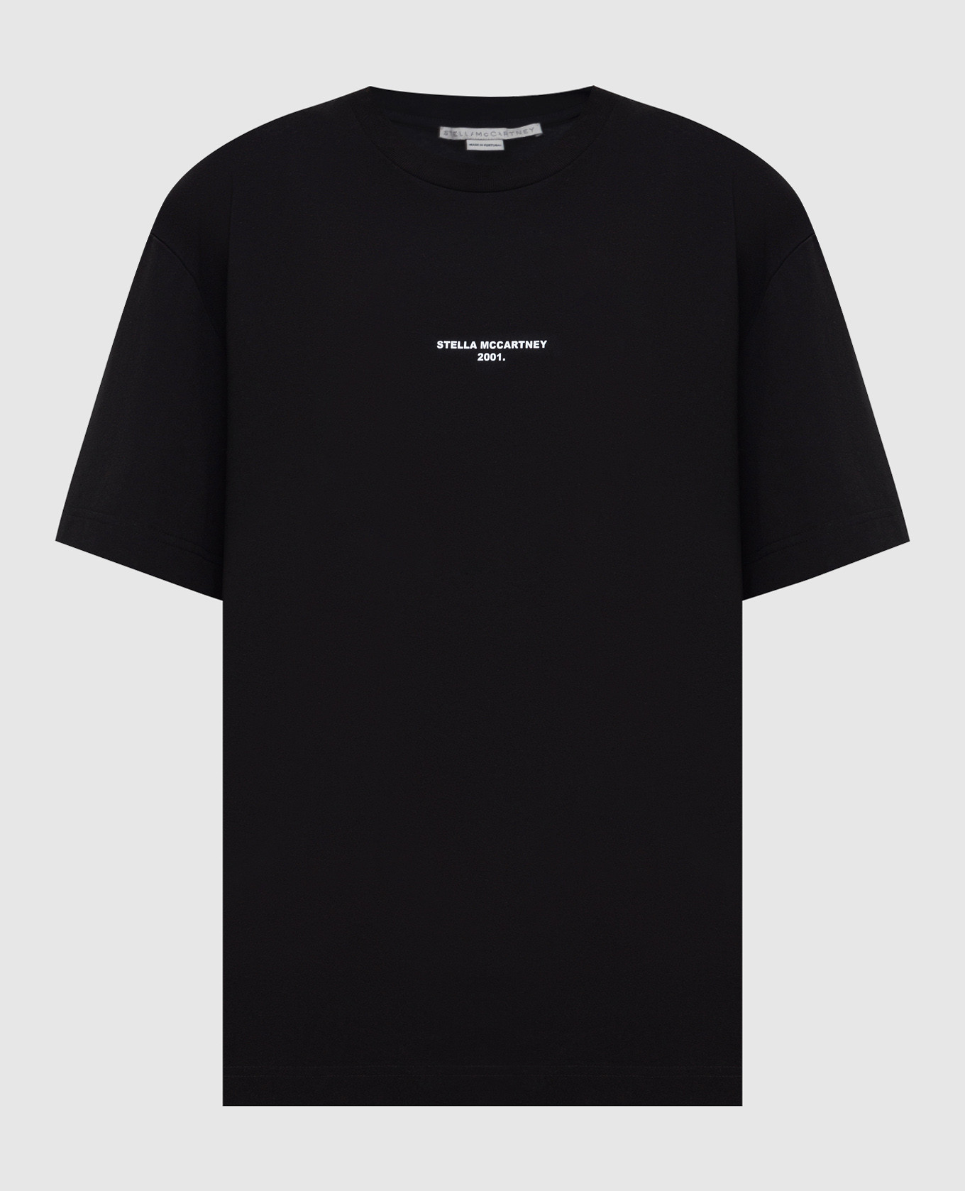 Stella McCartney Черная футболка с принтом логотипа 511240SMW21