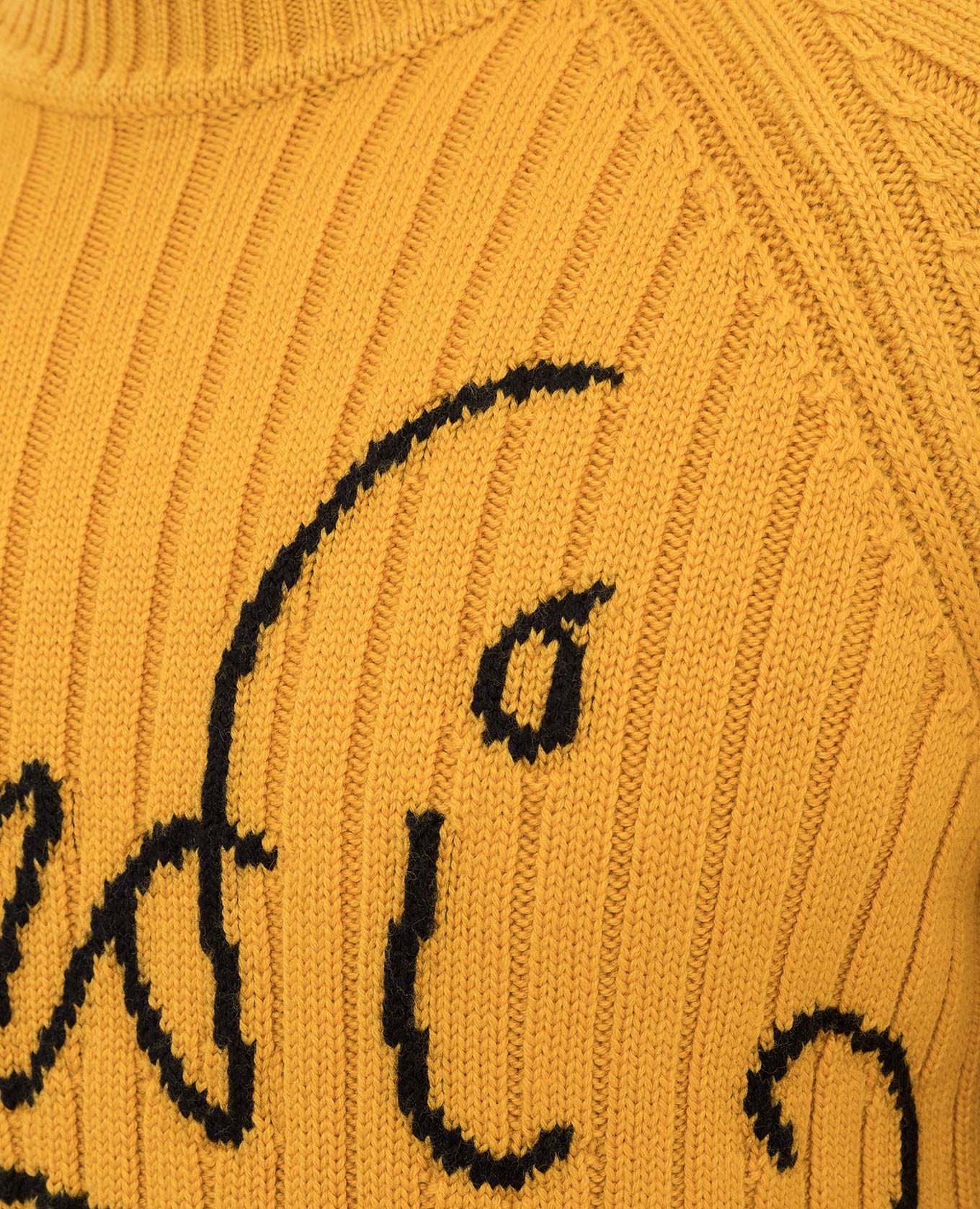 Fendi Горчичный свитер из шерсти с узором логотипа FZY451AH33 изображение 5