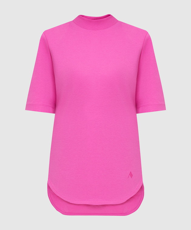 The Attico Розовая футболка Tessa с акцентными плечами 221WCT49C040