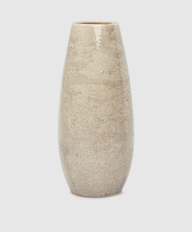 Brunello Cucinelli Бежевая ваза из керамики MLVASCER2