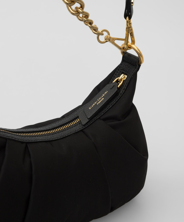 Gianni Chiarini Чорна сумка-багет Bonnie з ланцюгом BS855121AINYLGRN зображення 5