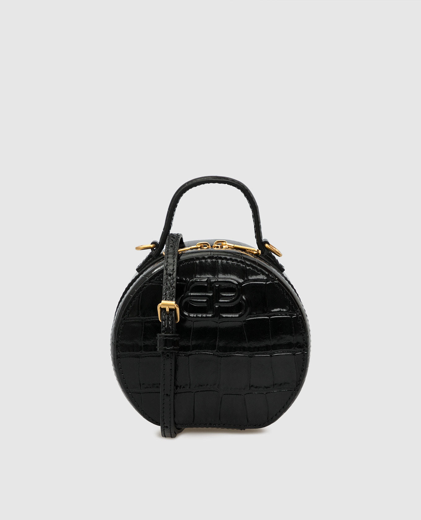 

Черная кожаная сумка через плечо Vanity Mini Balenciaga, Черный, Сумки