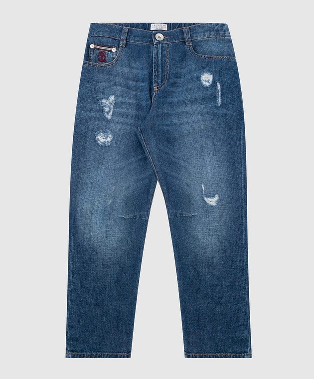 Brunello Cucinelli Дитячі джинси з дірками BE645D304B