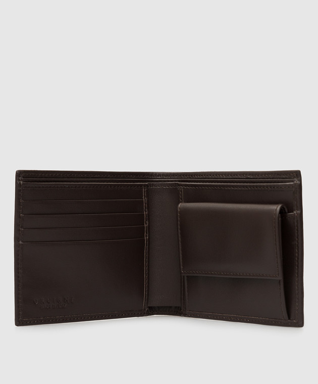 Orciani Dark Brown Leather Wallet ChangeClear SU0093LBRTMO image 3