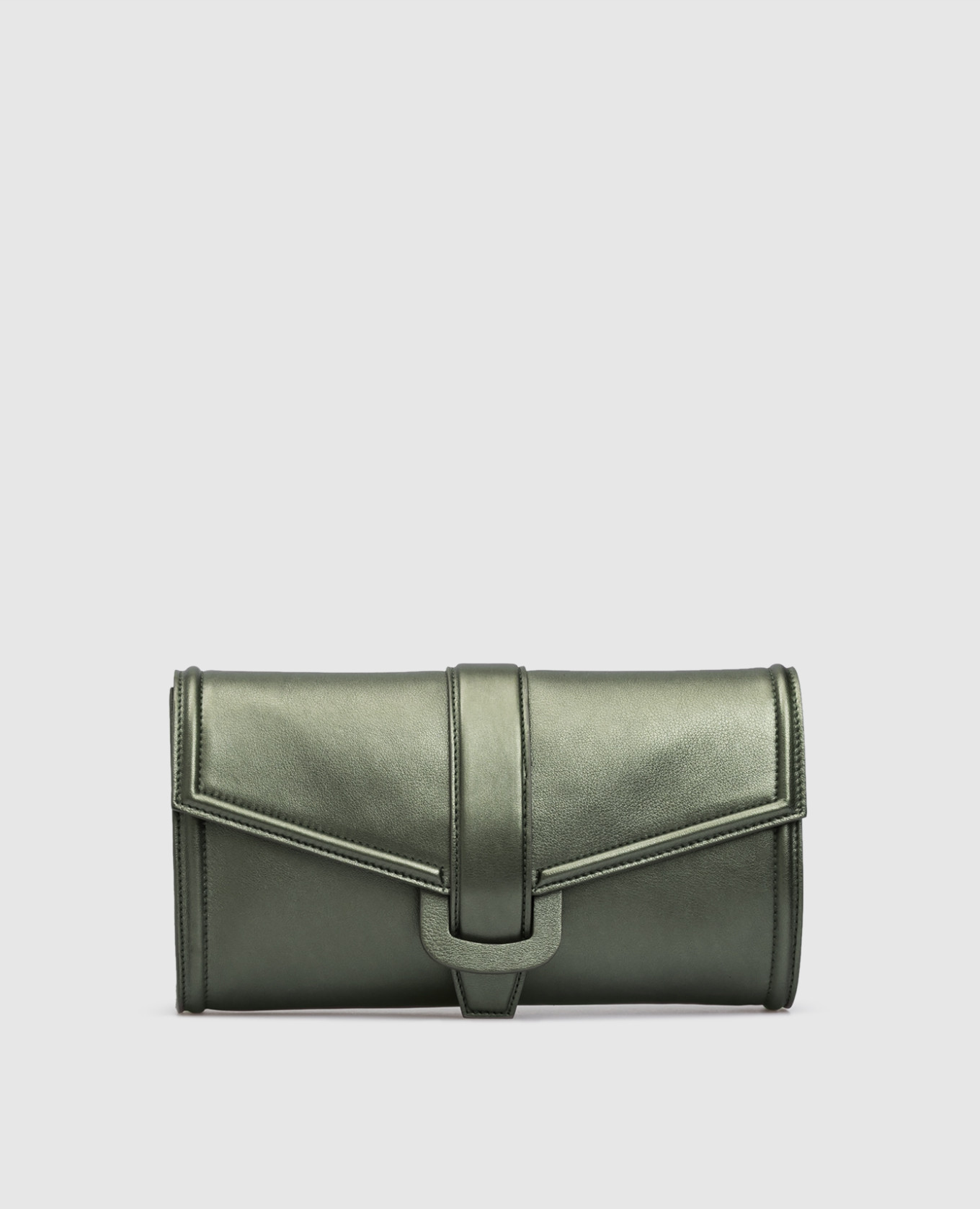 

Зеленый кожаный клатч Santoni, Клатчи