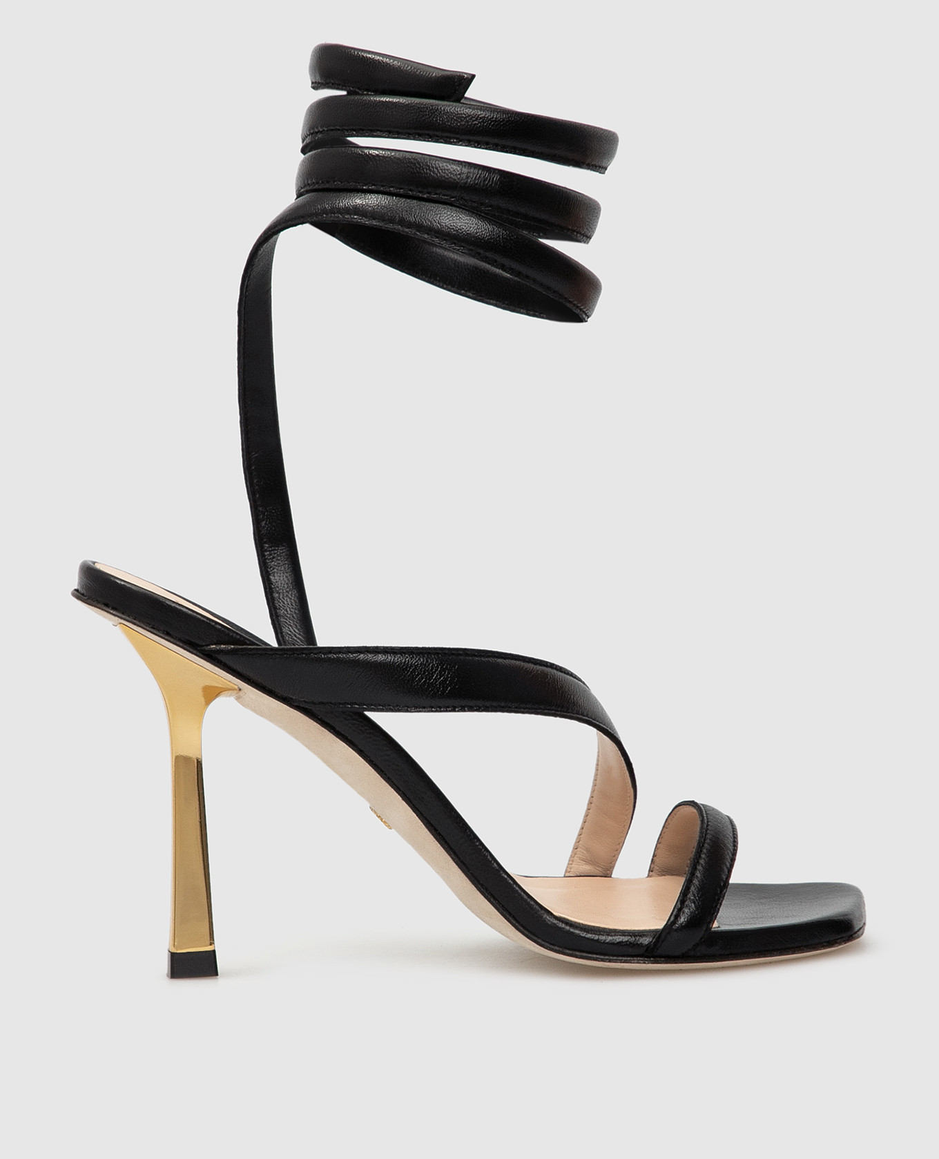 Stuart Weitzman - Beatrix 100 black leather sandals S5386 buy at Symbol