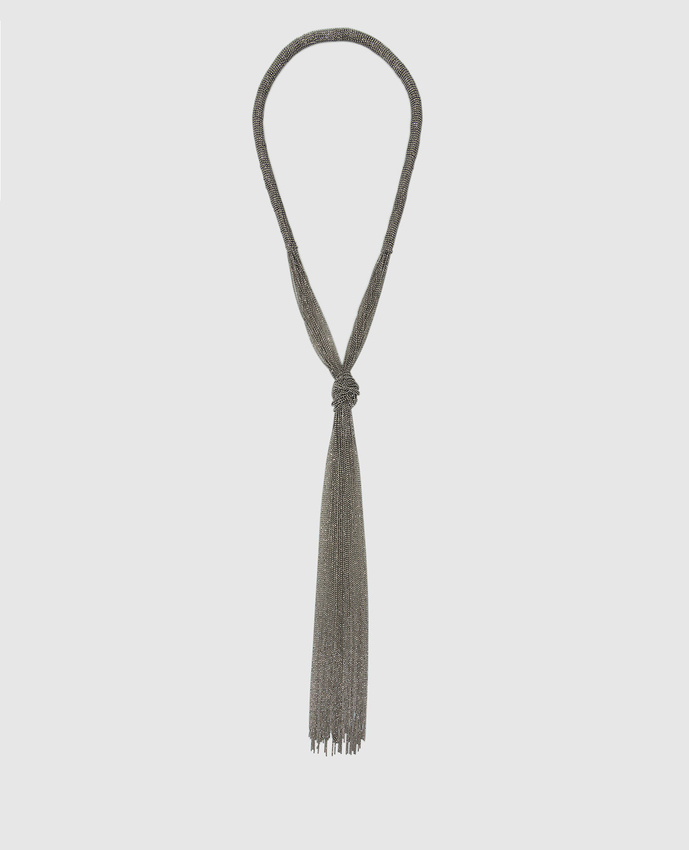 

Серебристое колье из монили, Серебристый, Ожерелья