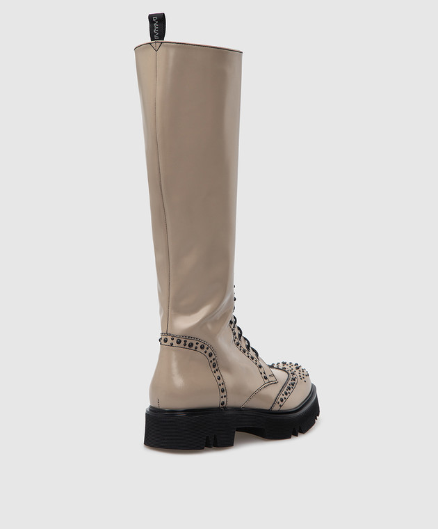 MYM Icarus beige leather boots with studs ICARUS image 4