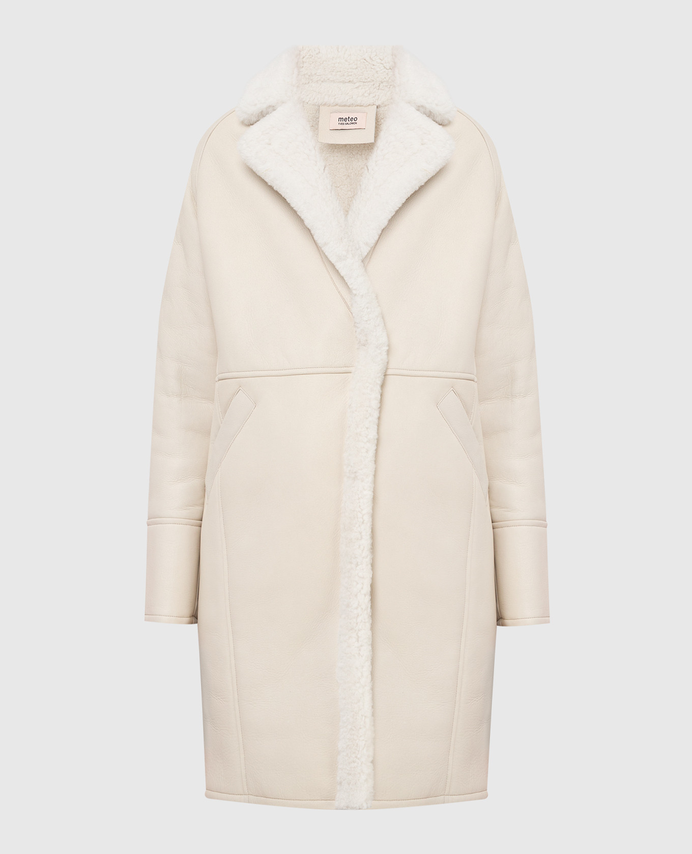 Light beige sheepskin coat