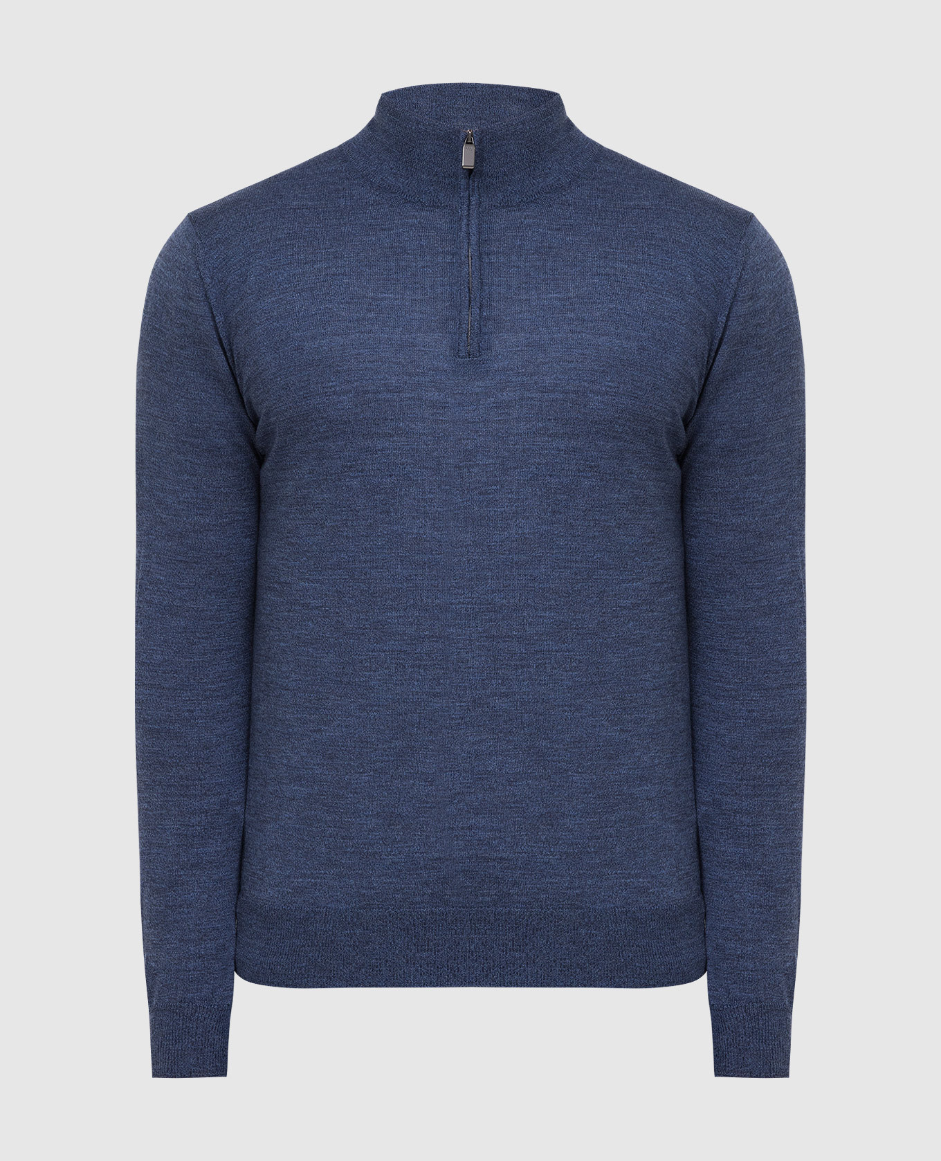 

Синий джемпер из шерсти на молнии, Свитера