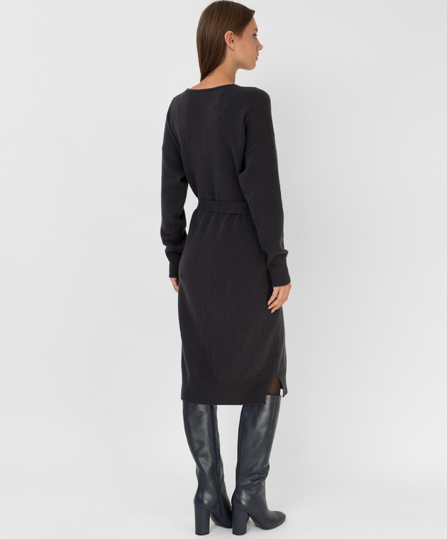Peserico Графітова сукня з вовни, шовку і кашеміру S92165F07AI9018 зображення 4