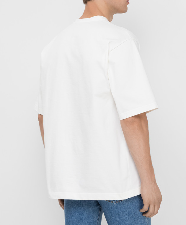 Dolce&Gabbana Біла футболка з принтом логотипу G8NG4THU7IL зображення 4