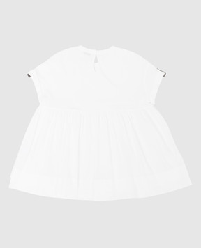Brunello Cucinelli Дитячий білий комбінований топ з ланцюжками B0A45T035C