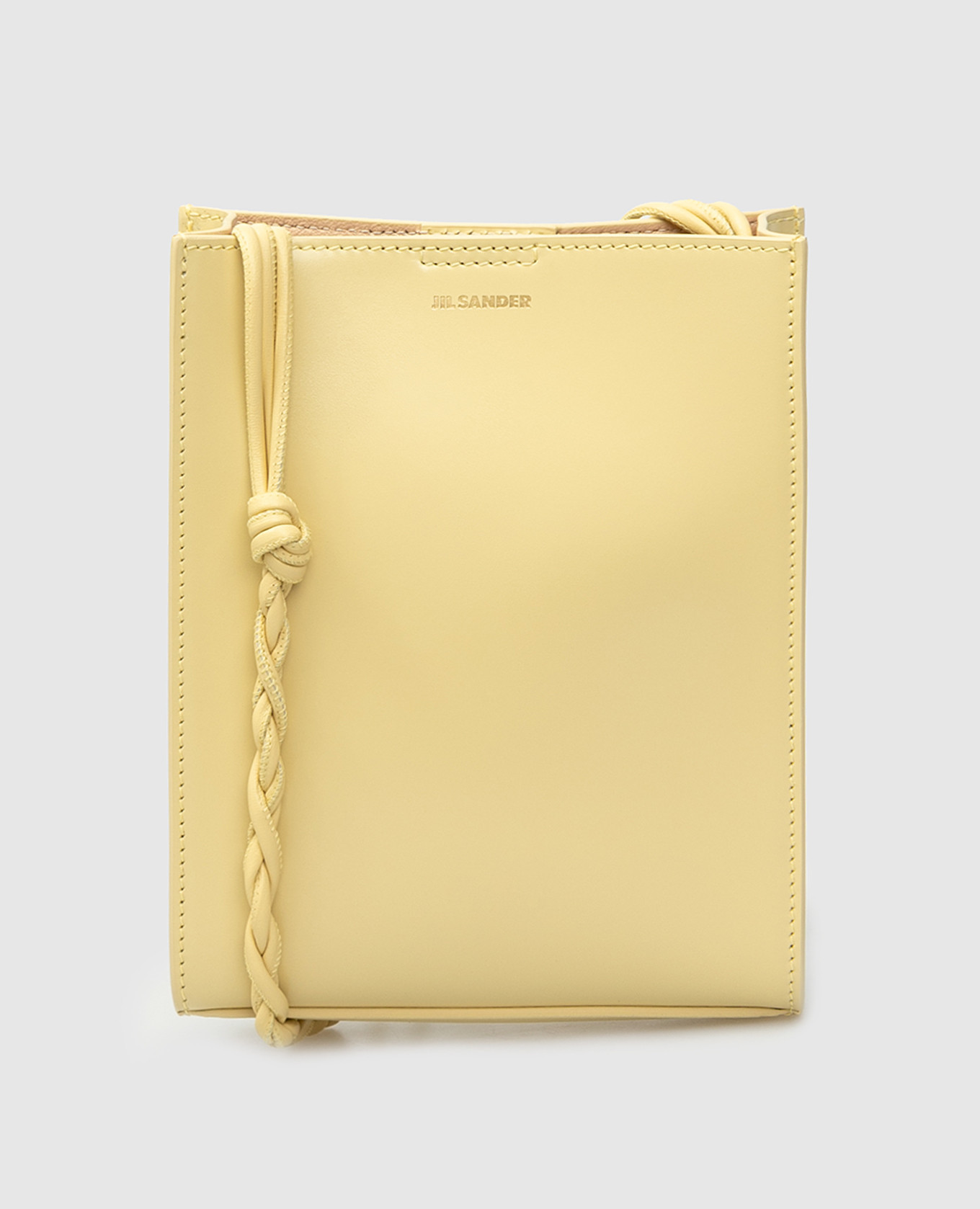 

Кожаная мини сумка Tangle Jil Sander, Желтый, Сумки