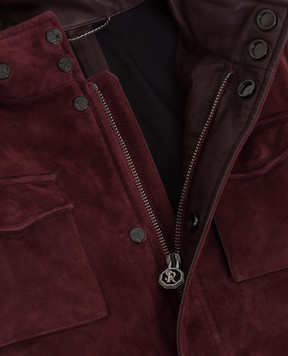 Stefano Ricci Детская бордовая замшевая куртка Y7J9400020SUEDE