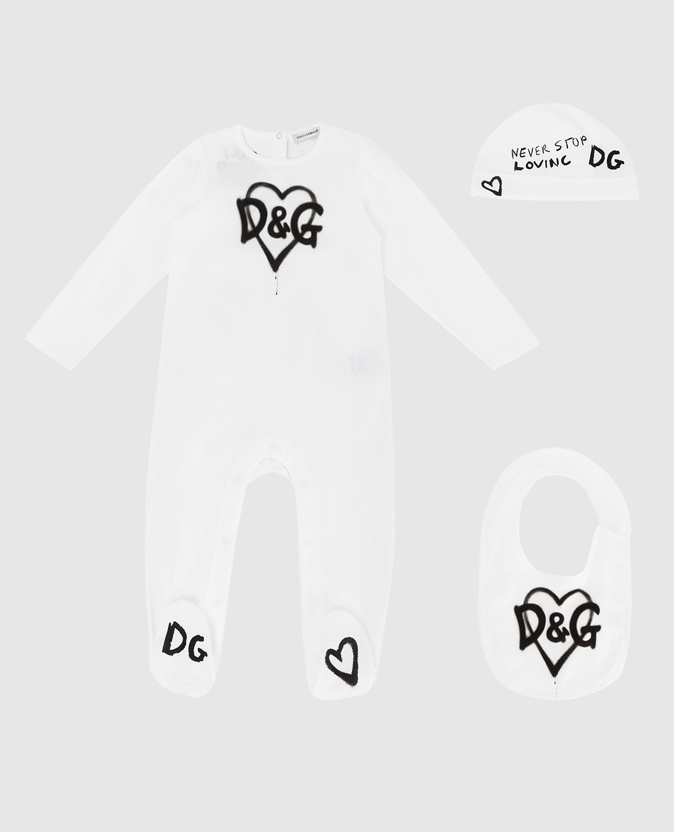 

Детский комплект с принтом Graffiti, Белый, Комбинезоны