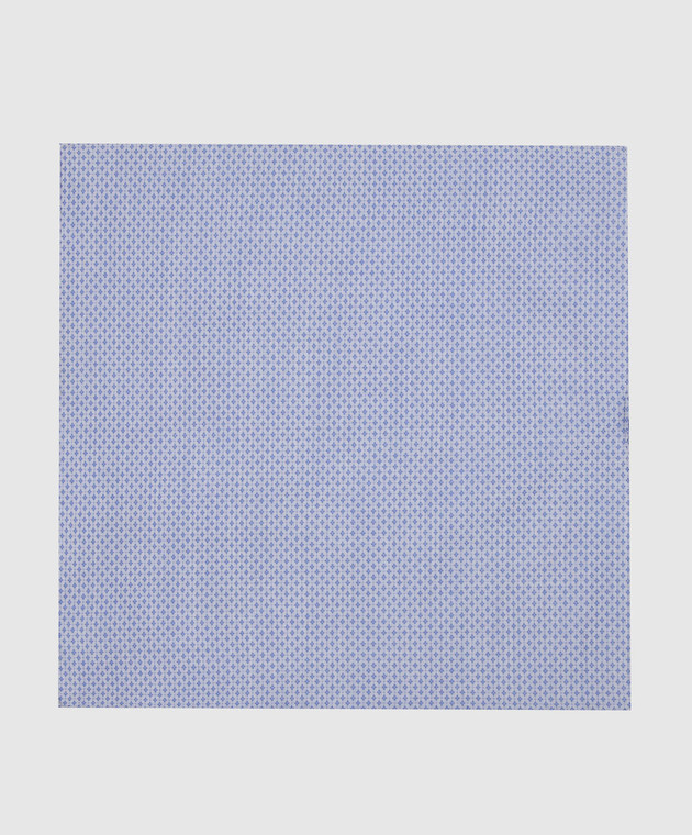 Stefano Ricci Children's blue jacquard handkerchief in a pattern YFZ25COK1801