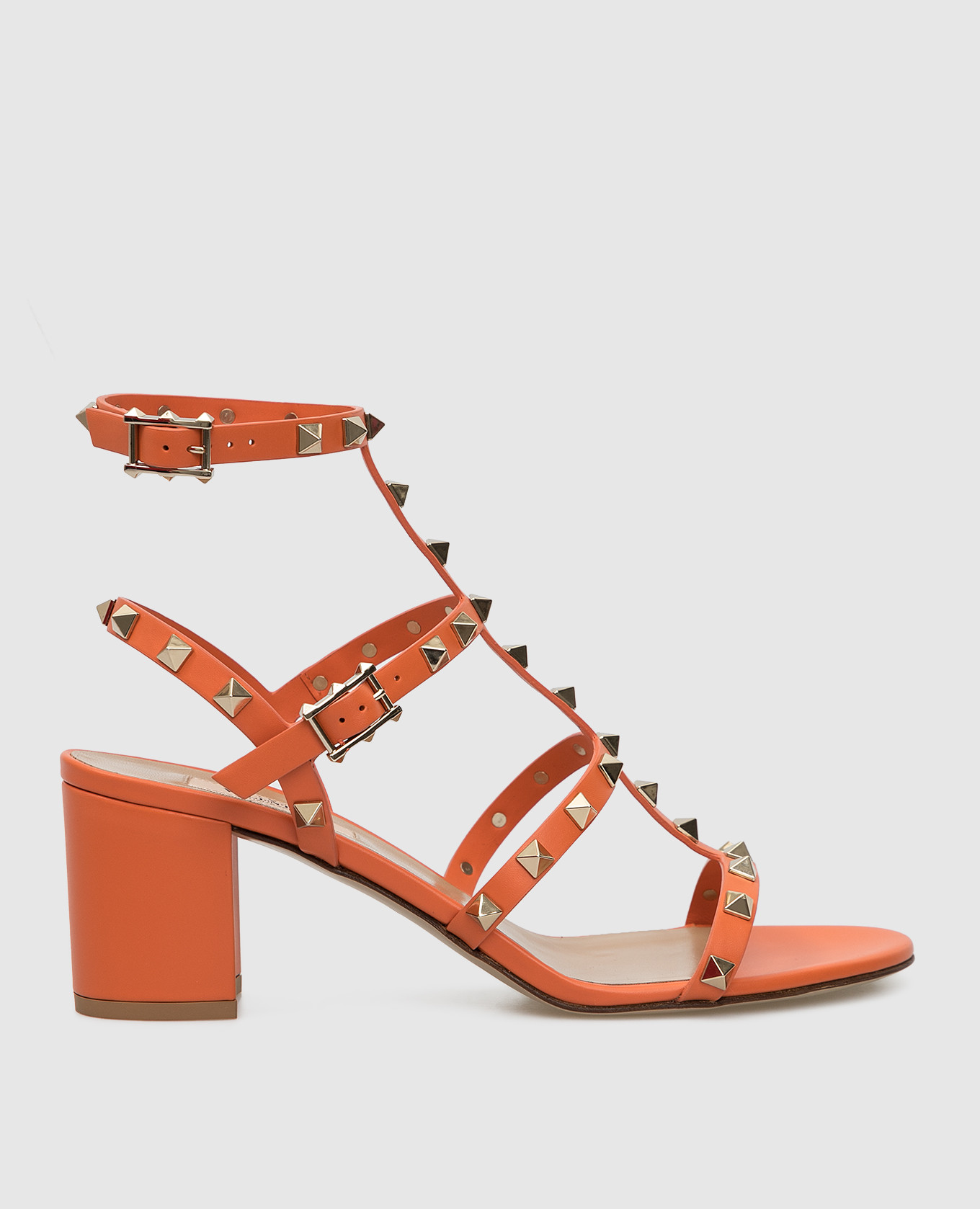 

Кожаные босоножки "Rockstud" Valentino, Оранжевый, Босоножки