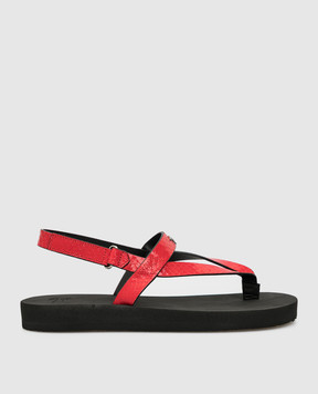 Giuseppe Zanotti Красные кожаные сандалии E100027003
