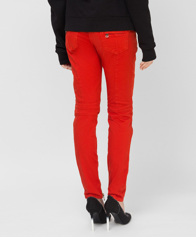 Balmain Красные джинсы 5558193N изображение 4