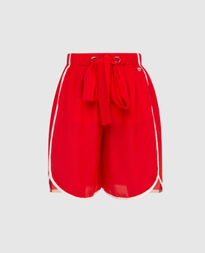 Twinset Красные шорты из шелка PS721D