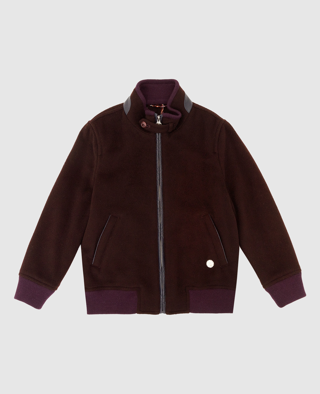 Children's dark brown cashmere jacket