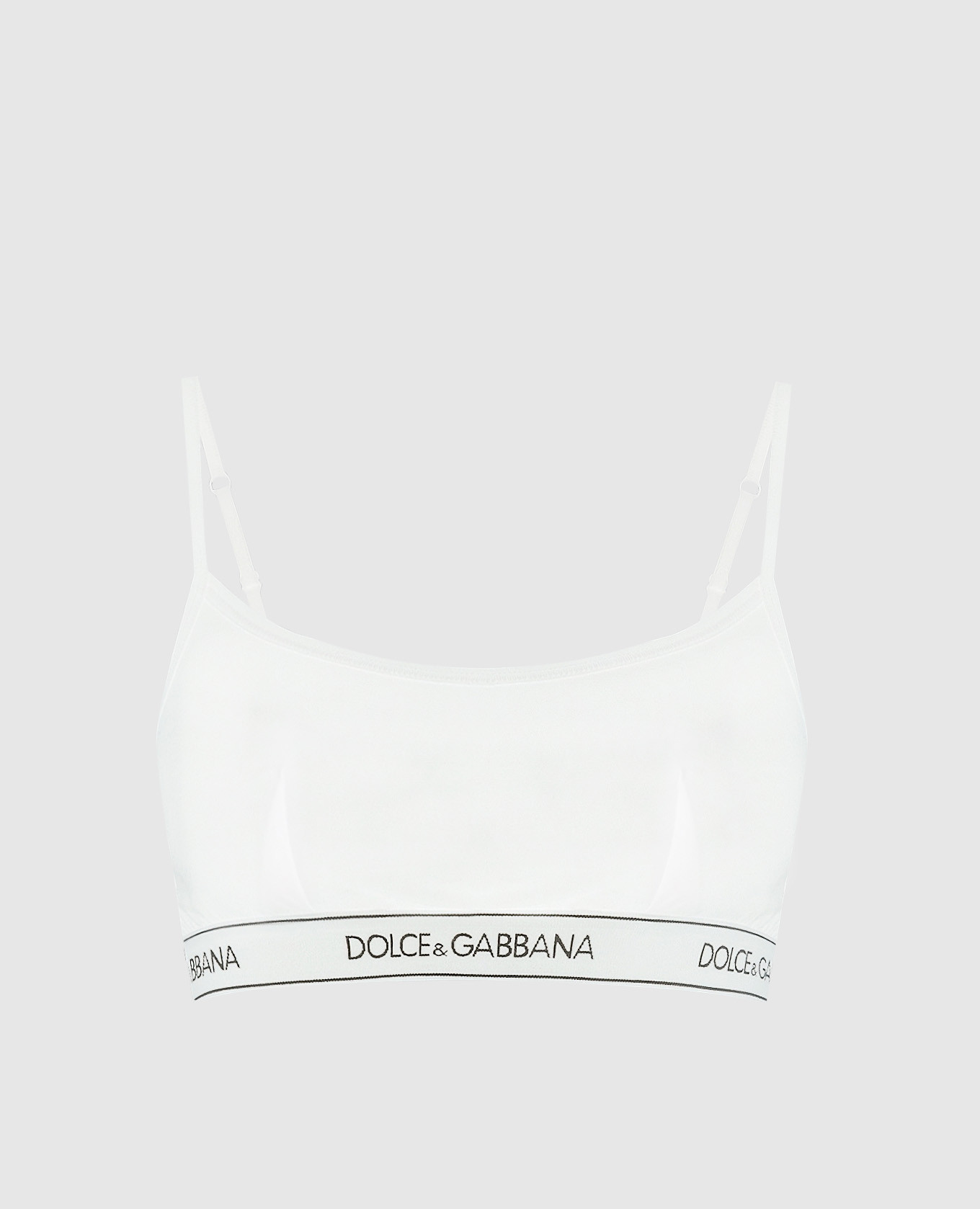 

Белый топ с узором логотипа Dolce&Gabbana, Нижнее белье