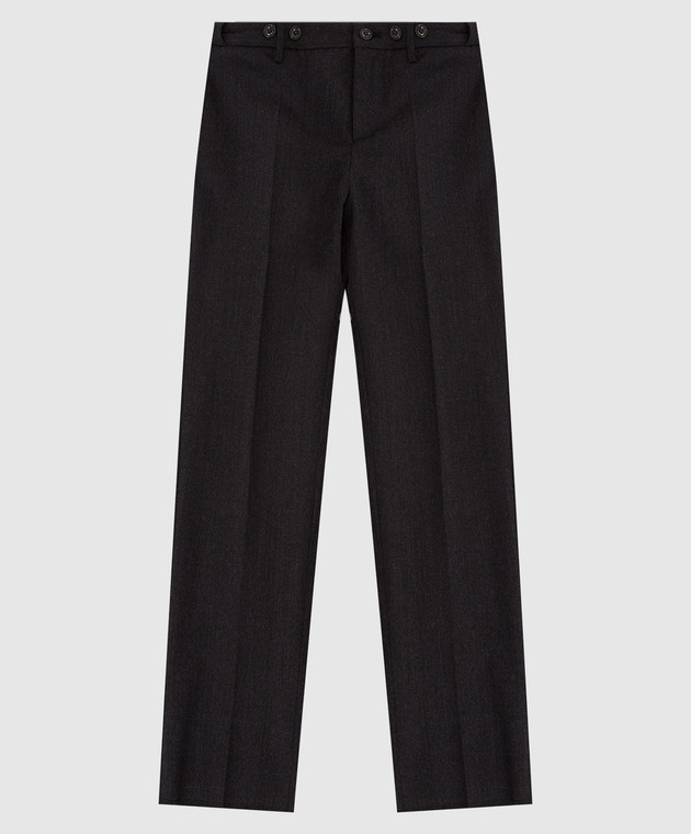 Stefano Ricci Дитячі темно-сірі штани з вовни Y1T9000000W0018C