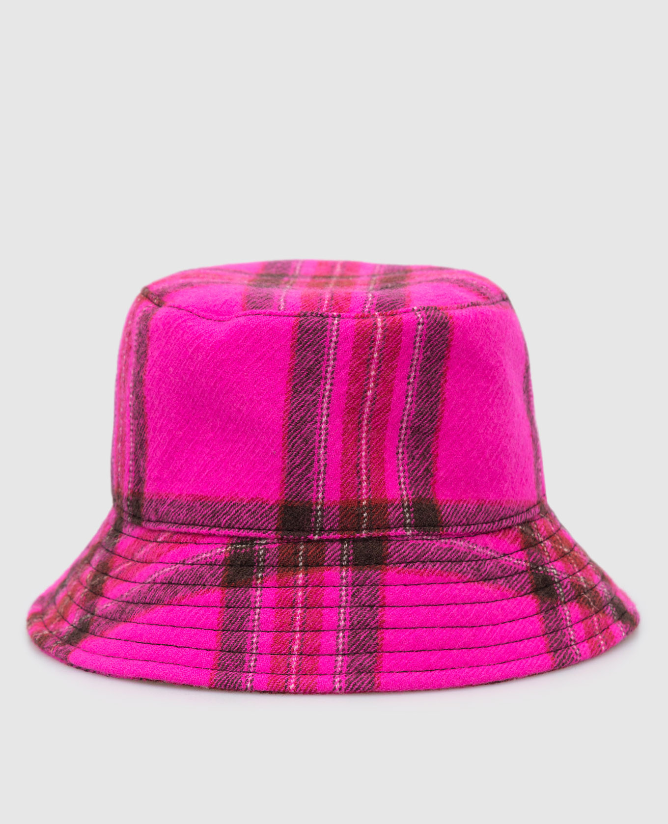 

Панама цвета фуксии из вирджинской шерсти в клетку Philosophy di Lorenzo Serafini, Фуксия, Панамы