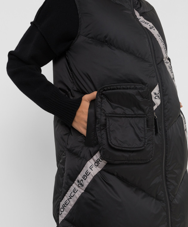 Be Florence Black down vest with logo BE2162 image 5