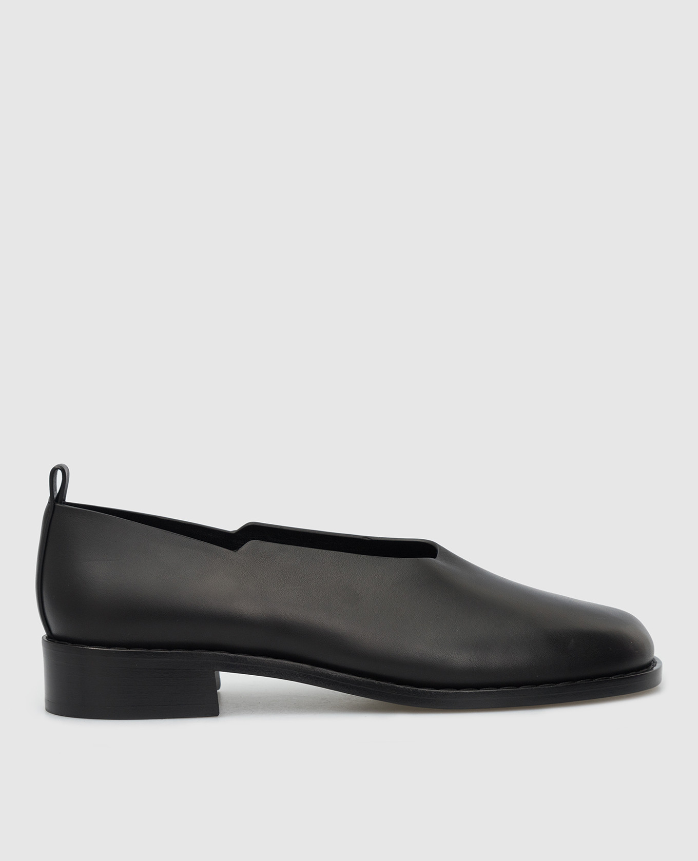 Черные кожаные туфли Monceau
