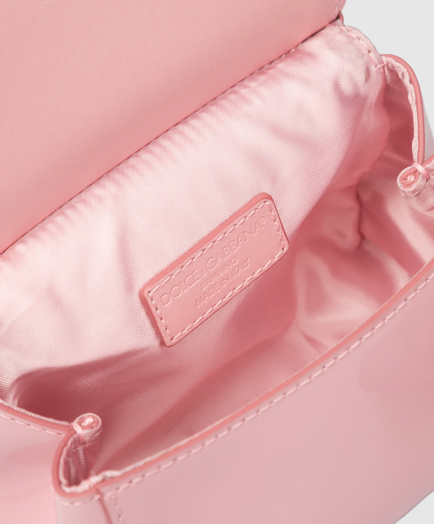 Dolce&Gabbana Детская розовая кожаная сумка мини Sicily EB0003A1067 изображение 3