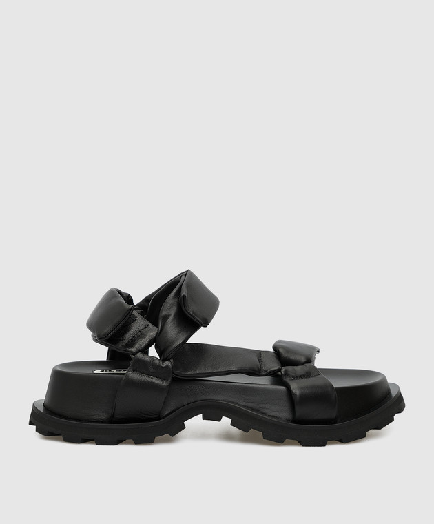 Jil Sander Черные кожаные сандалии JS36045A13011