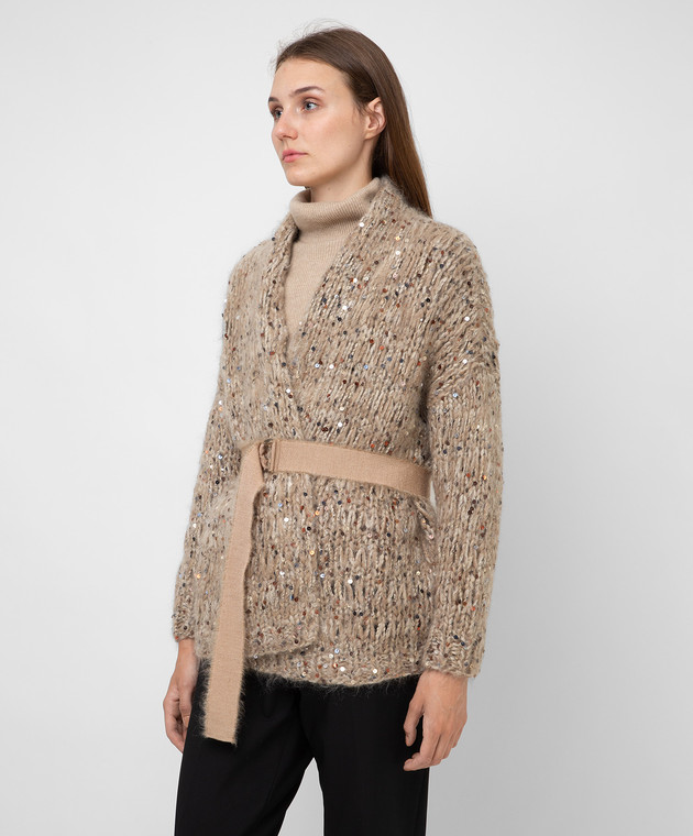 Brunello Cucinelli Кардиган в пайєтках MBN622006 зображення 3