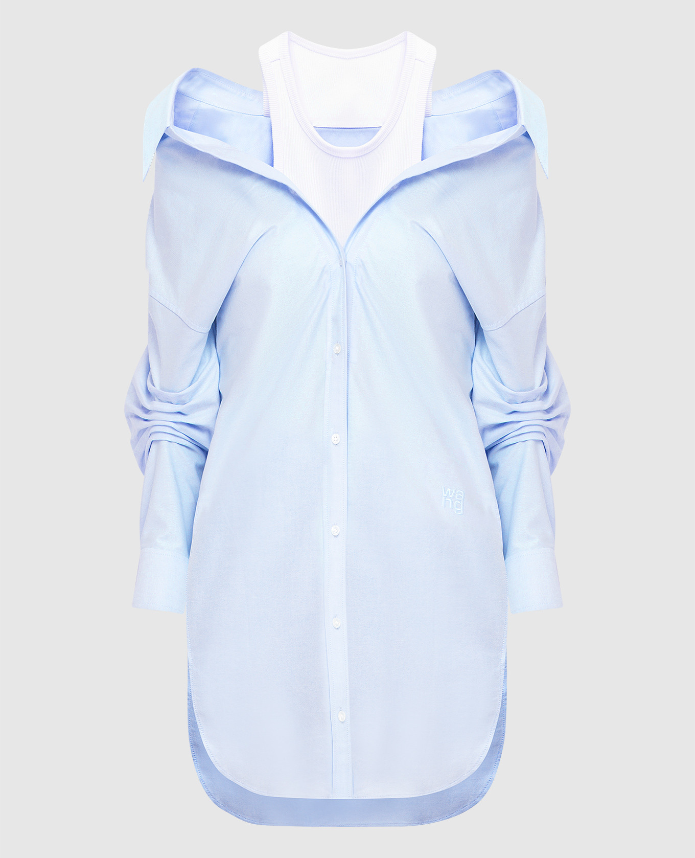 Двухслойная оксфордская платье-рубашка T by Alexander Wang