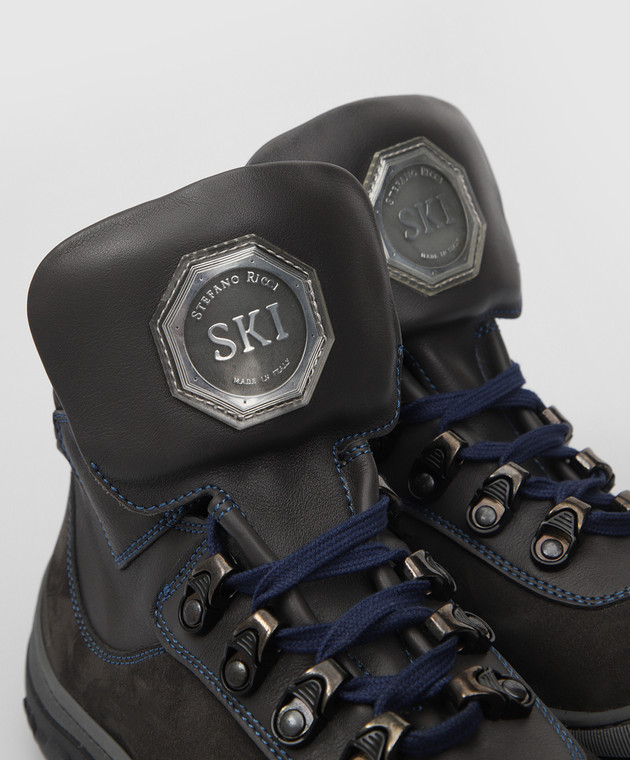 Stefano Ricci Children's suede boots YRU6S4G801NAVH image 4