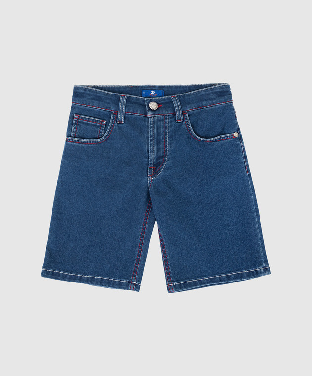 Stefano Ricci Детские синие джинсовые шорты YFT0202030Z901