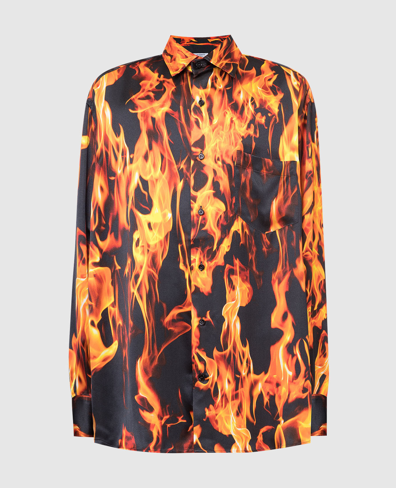 

Рубашка в контрастный принт, Черный, Блузы