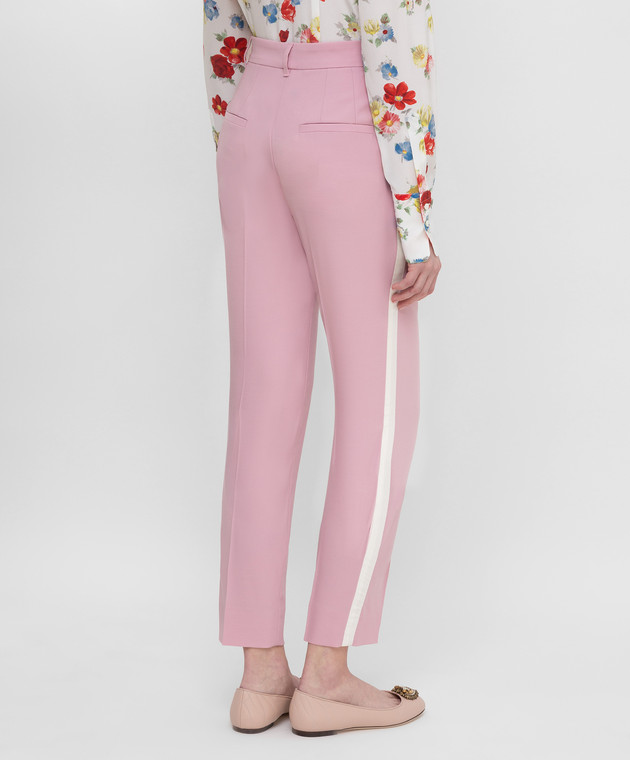 Dolce&Gabbana Розовые брюки из шерсти FTBPATFUBAJ изображение 4