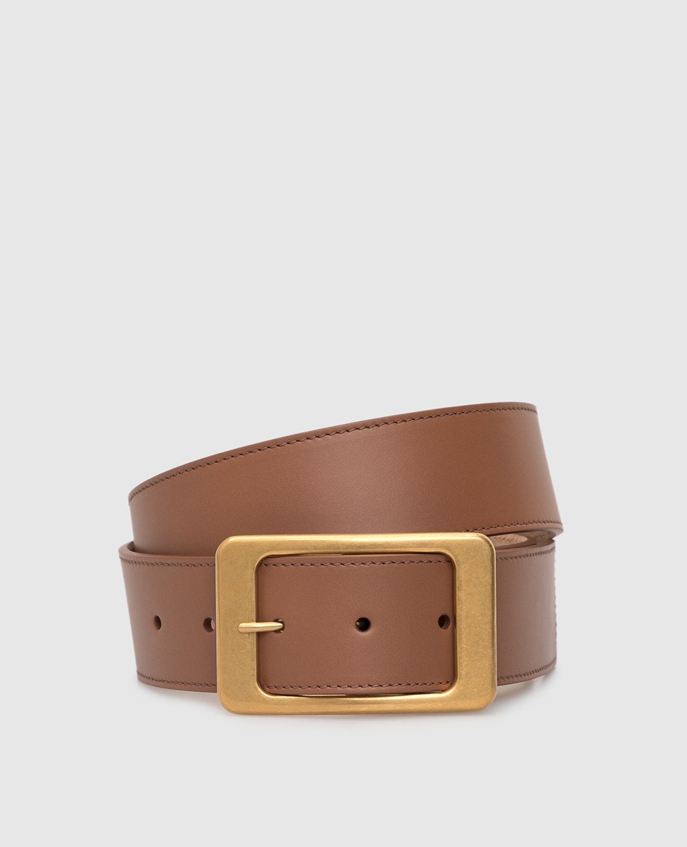 Loro Piana - Brown leather belt FAL3387 buy at Symbol