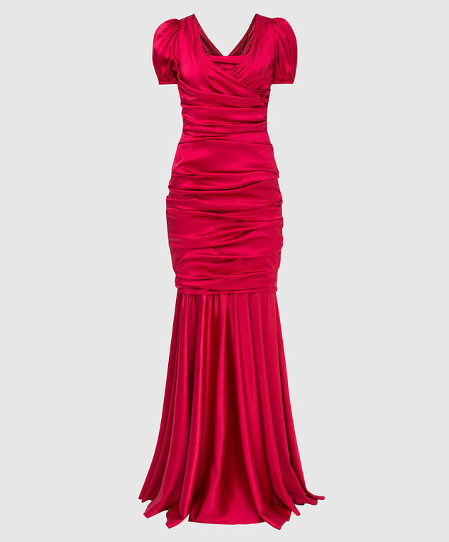Dolce&Gabbana Red silk dress F62B2TFURAG