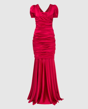 Dolce&Gabbana Красное платье из шелка F62B2TFURAG