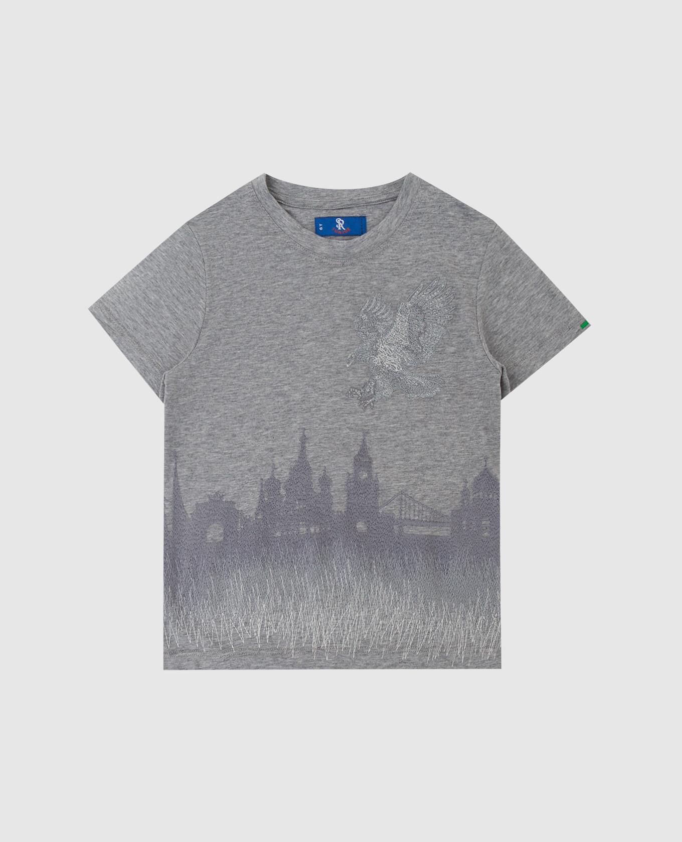 Children's gray t-shirt with embroidery