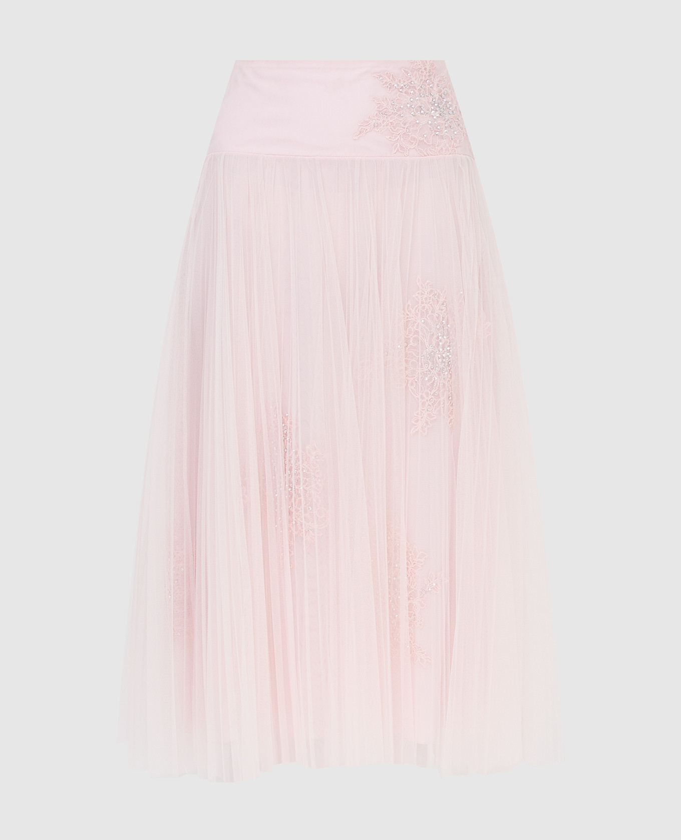 

Розовая юбка с кристаллами Ermanno Scervino, Розовый, Юбки Миди