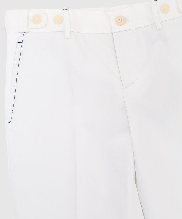Stefano Ricci Детские белые брюки Y1T0900000CT900 изображение 3