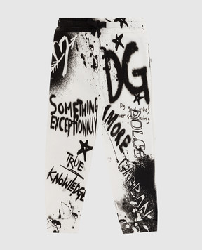 Dolce&Gabbana Детские спортивные брюки в принт 'Graffiti' L1JPDRG7A6U