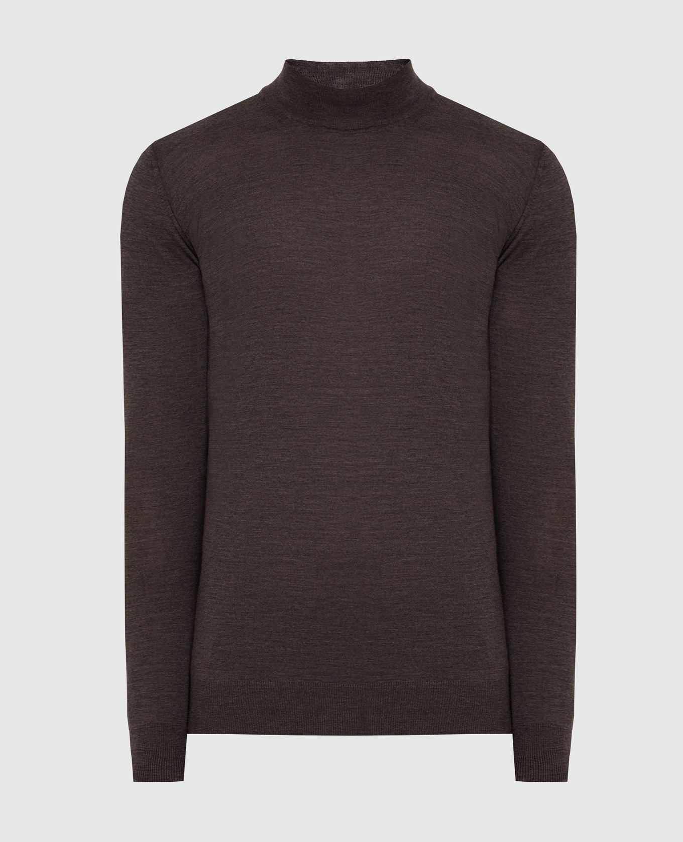 

Темно-коричневый джемпер из шерсти, Тёмно-коричневый, Свитера