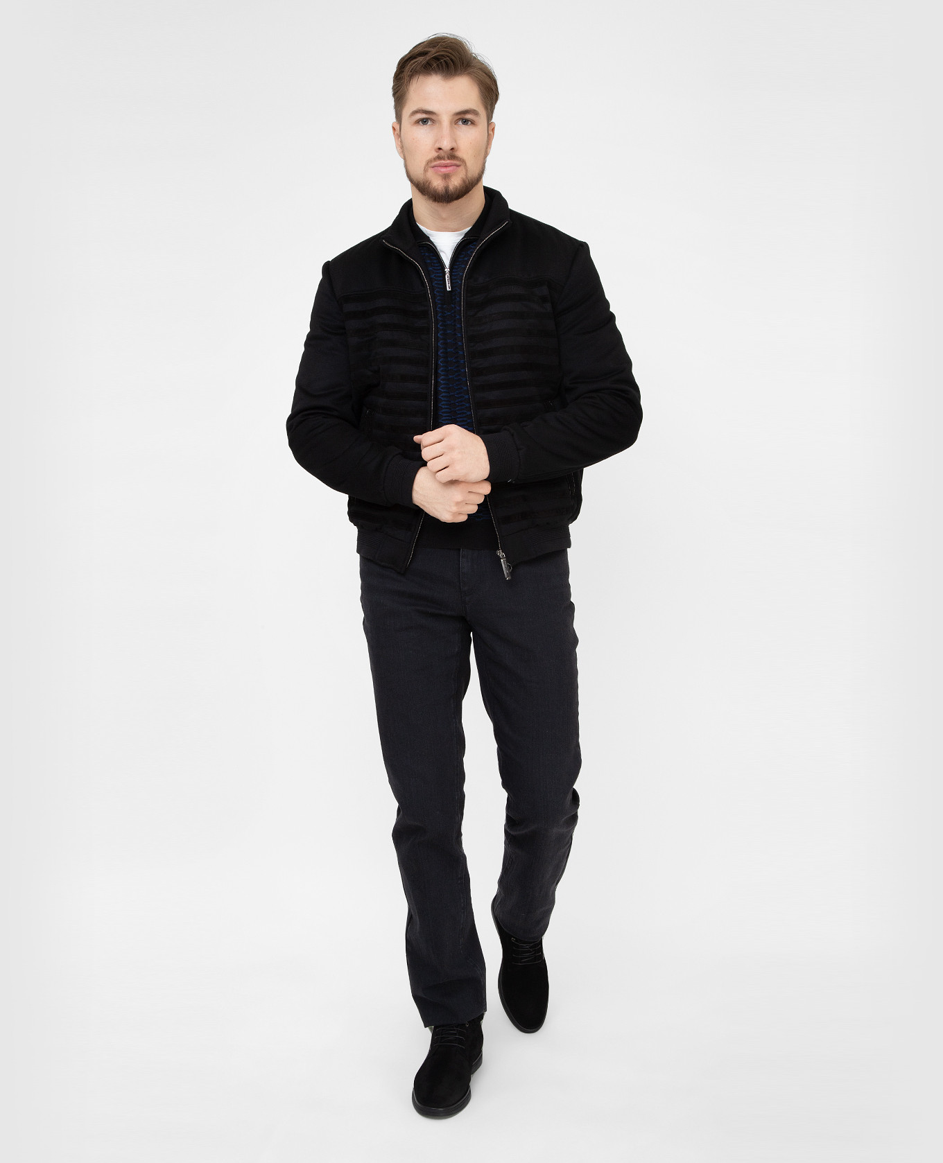 Stefano Ricci Куртка из кашемира с замшевыми вставками MZJ1400020C603 изображение 2