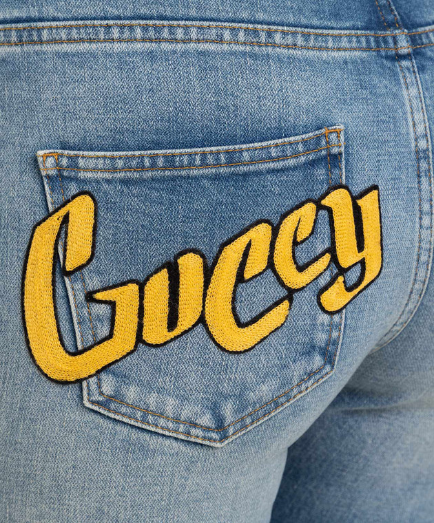 Gucci Голубые джинсы 502797XDAHY изображение 5