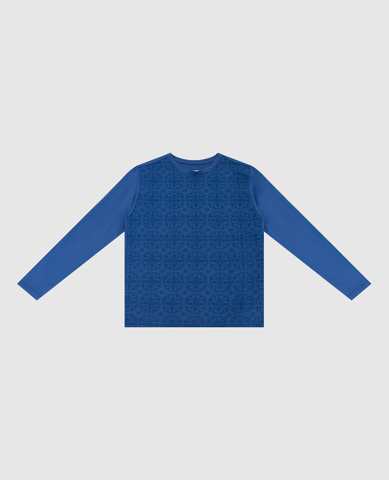 Children's blue longsleeve with a pattern